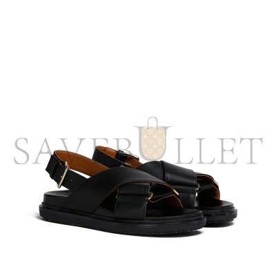 MARNI BLACK LEATHER FUSSBETT FBMS015701P361400N99 MARNI BLACK LEATHER FUSSBETT FBMS015701P361400N99
